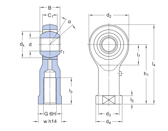 SI10T/K Rod End Bearing SI10T/K Rod End Bearing